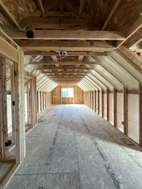 Bonus room with foamed roof deck